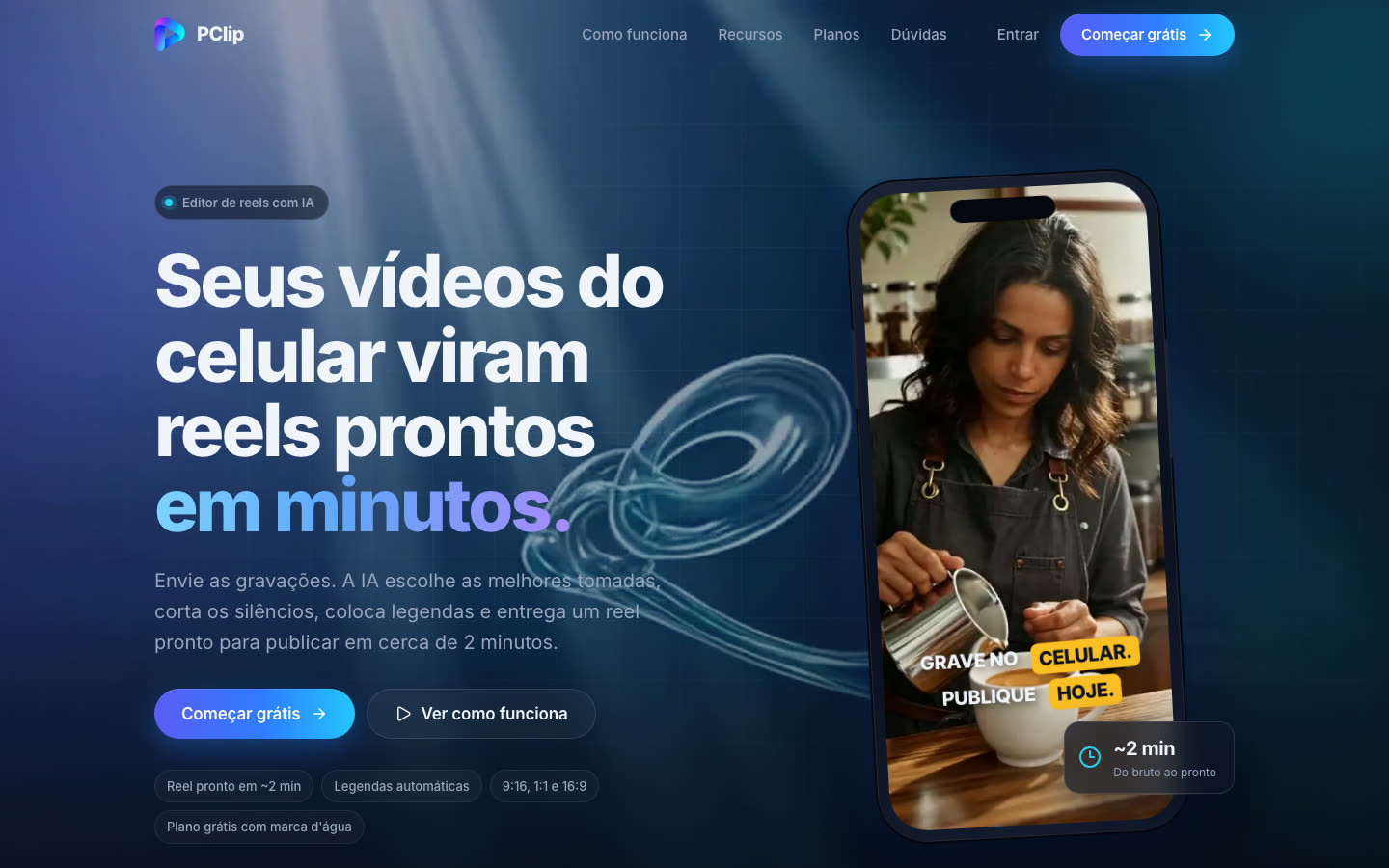 Página inicial do PClip
